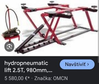 OMCN 550/A 2500kg hydropneumatický zdvihák aj VYMENÍM vhodný