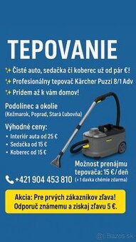 💎Profesionálny tepovač Kärcher Puzzi 8/1 Adv