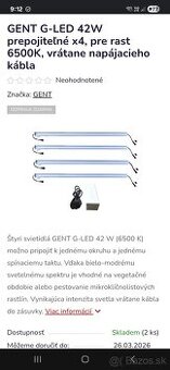 LED Osvetlenie na indoor pestovanie GENT