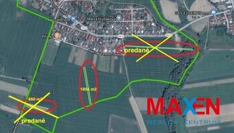 Predaj: MAXEN, Investičný pozemok 1854 m2, Košice okolie