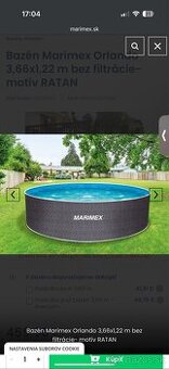 Bazen Marimex Orlando 3,66 x 1,22 m Ratan