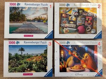 predám puzzle 1000ks rôzne