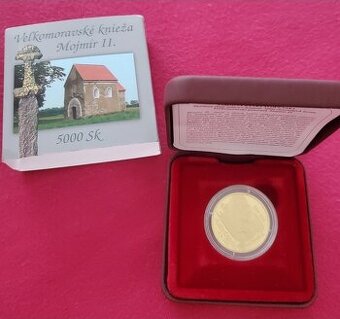 Zlatá zberateľská minca 5000sk Mojmír II. 2006