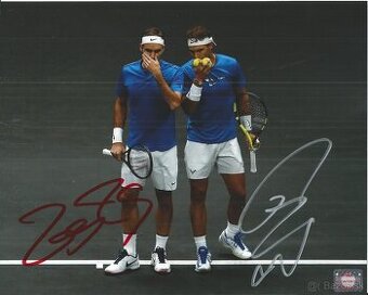Roger Federer & Rafael Nadal - foto s podpisy + COA
