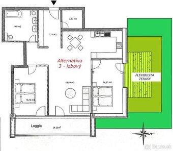 3 izbovy na Hlinách novostavba