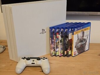 PS4 Pro (tichá verzia) + 2 ovládače + nová batéria