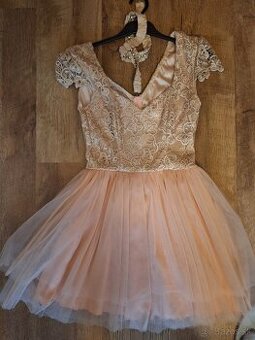 Predám spoločenské šaty XS 34 kratke