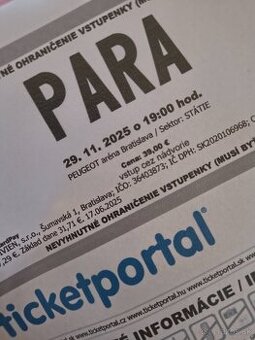 Koncert Para 29.11.2025 o 19.00h