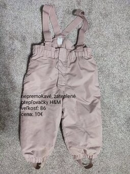 Zateplené nepremokavé nohavice H&M