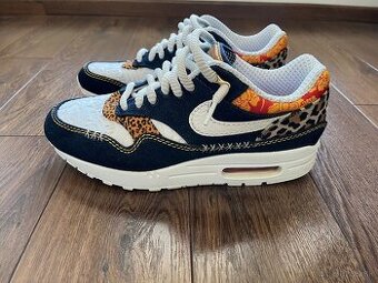 Nike Air Max 1 Premium Denim Leopard University Gold