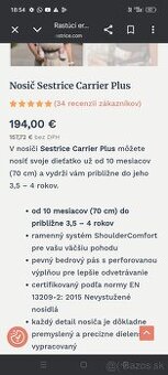 Sestrice carier plus sleeping natur