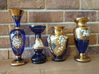 borské sklo,misa, váza, svietnik, popolník,flakón,napoleonky