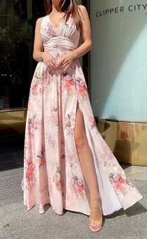 Kvetinové spoločenské šaty 38/M