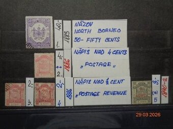 Poštové známky - BORNEO + LABUAN - 10 FOTO