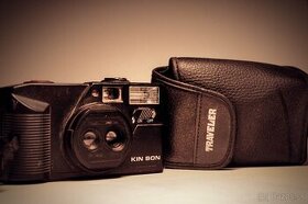 KIN SON DUAL LENS 35 mm fotoaparát + kožené puzdro