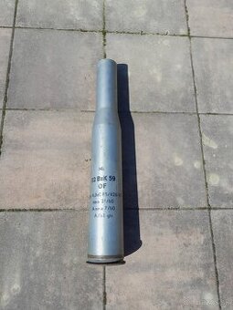 NABOJNICA 82mm x 760mm, JE ZNESKODNENA.