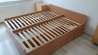 2 samostatné postele s úložným priestorom za 50€