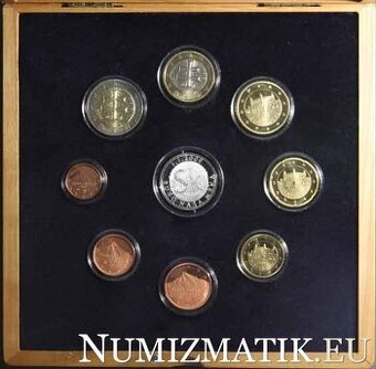 Sada mincí SR 2009 -Prvý súbor slovenských mincí,Proof,Drevo