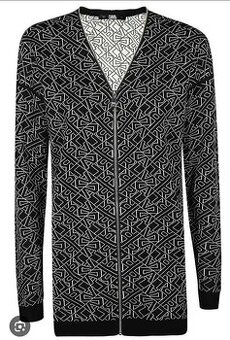 KARL LAGERFELD luxusny obojstranny kardigan M/L