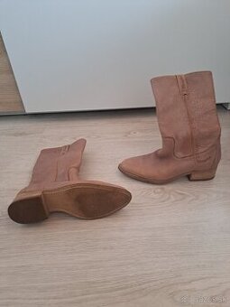 Celokožené značkové čižmičky Wrangler