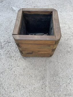 Kvetináč drevený Toscana 40 x 40 x 35 cm hnedý - 1