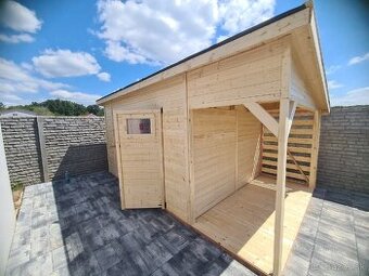 Záhradný drevený domček s terasou ZDARMA DOPRAVA CELA SR