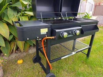 Kombinovaný gril na plyn aj uhlie