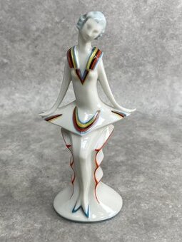 Art deco soška tanečnica Nemecká porcelánka Sitzendorf