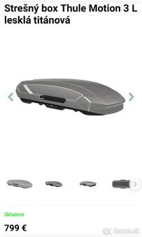 Strešný box Thule s lištami