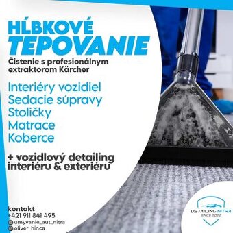 Čistenie, leštenie a tepovanie aut + tepovanie čalúnení a ko