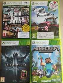 Hry na Xbox 360 GTA 4 LibertyCity, Minecraft, Farming