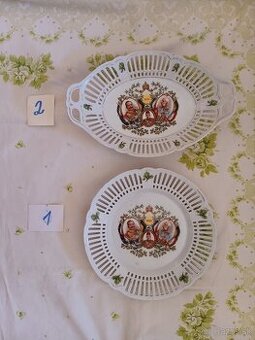 Porcelánové talíře - Franz Josef, Wihelm II., Rakusko Uhors