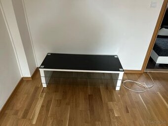 Sklenený stolík pod TV - 120cm
