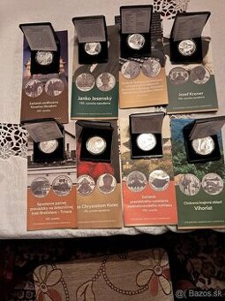 pamätné strieborné mince 10 RUR, 20 EUR Slovensko