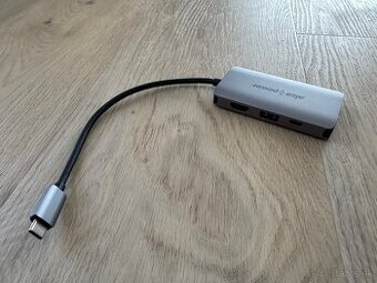 AlzaPower Metal USB‑C Dock Station 4v1
