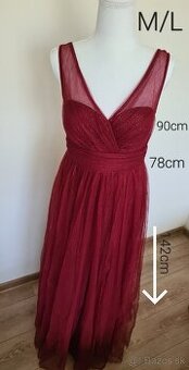 Tmavočervene šaty L