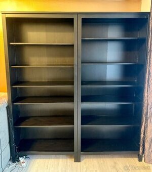 2 ks kniznica IKEA Hemnes - ciernohneda - 1