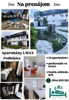 Apartmány Podhájska - na prenájom