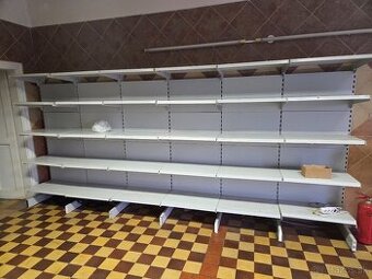 Regal, kovový regal 4-7metrov