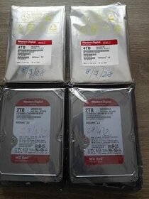 4 / 2 TB Western Digital Red/ Red™ Pro - nepouzite.