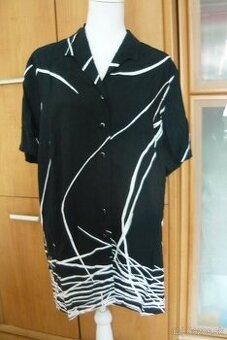 elegantná čierno-biela dámska blúzka