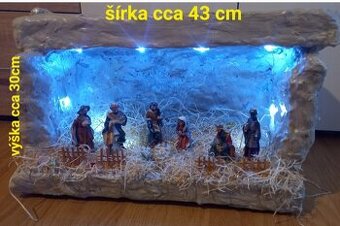 Betlehem, ručná výroba zo sadry
