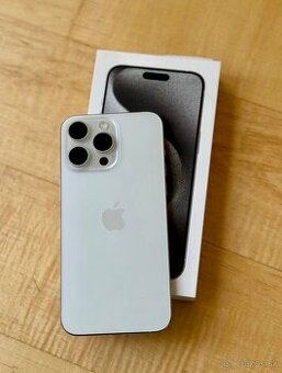 iPhone 15 Pro White Titanium BATERIE 100% TOP