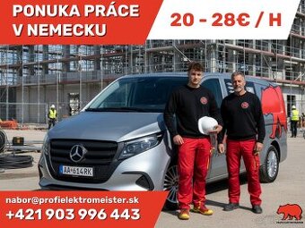 Elektrikár Nemecko – živnosť, 20–28 €/h