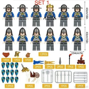 Figúrky Rytieri 5 - typ lego, nové, nehrané