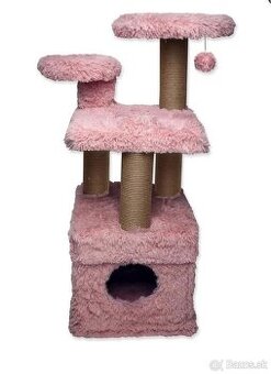 Škrabadlo pre mačky 100cm ružové