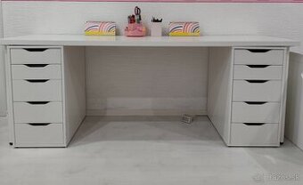 Písací stôl, 2 x zásuvkový diel ALEX