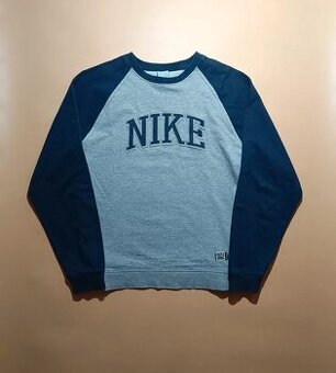 Vintage Y2K Nike sivá mikina bez kapucne M