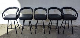 Kovové barové stoličky - široký model