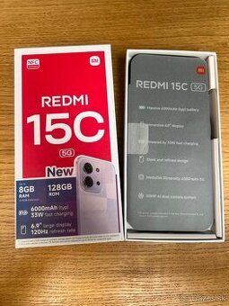 Predám XIAOMI REDMI NOTE 15C 5G 8GB/128GB, TOP, VOLNY